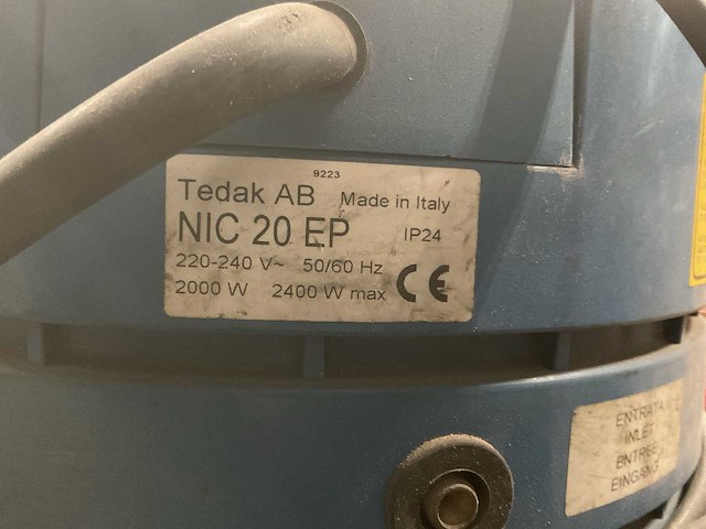 Tedak ab nic 20 ep industriële stofzuiger - afbeelding 4 van  7