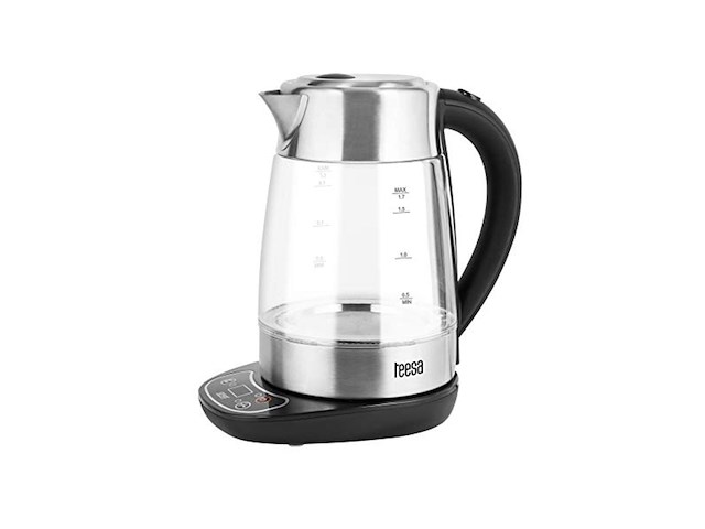 Teesa tsa1530 draadloze waterkoker met temperatuurregeling 17 liter roestvrijstaal glas - afbeelding 2 van  6