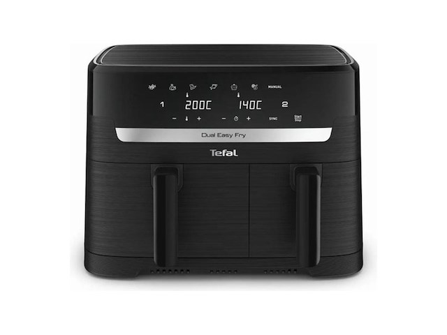 Tefal ey901n10 dual easy fry heteluchtfriteuse zwart - afbeelding 2 van  4