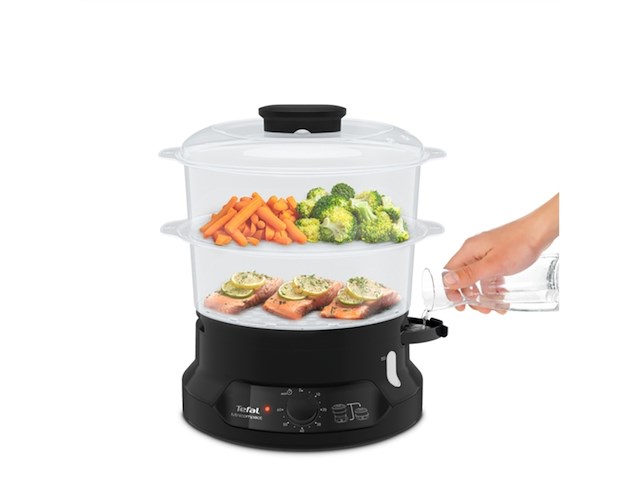 Tefal minicompact vc139810 2-in-1 stoomkoker vrijstaand 800 watt zwart - afbeelding 1 van  4