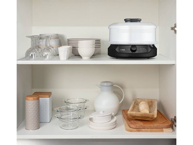 Tefal minicompact vc139810 2-in-1 stoomkoker vrijstaand 800 watt zwart - afbeelding 3 van  4