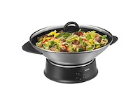 Tefal wo 3000 elektrische wok antiaanbaklaag geschikt voor roerbakken en stomen 1200w - afbeelding 3 van  4