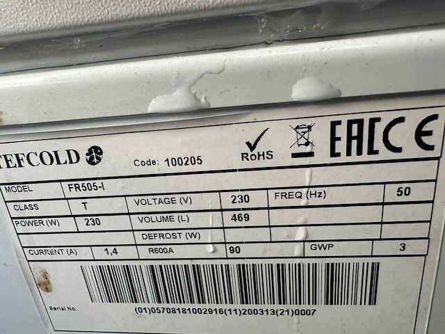 Tefcold - fr505-i - vriezer - afbeelding 3 van  3