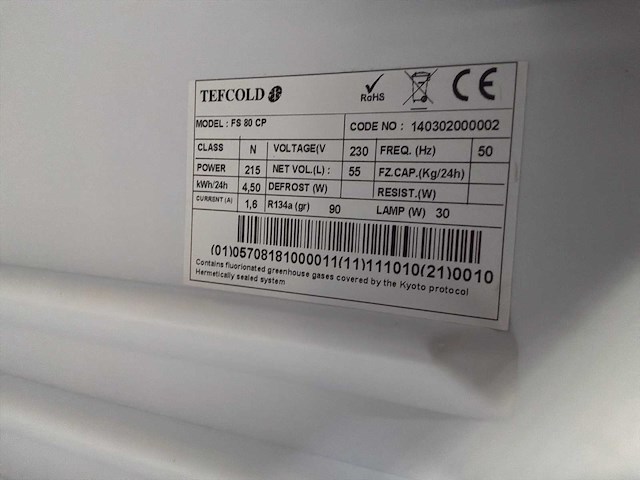 Tefcold fs 80 cp displaykoeler - afbeelding 7 van  7