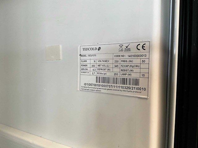Tefcold scu1375 glasdeur koelkast - afbeelding 6 van  6