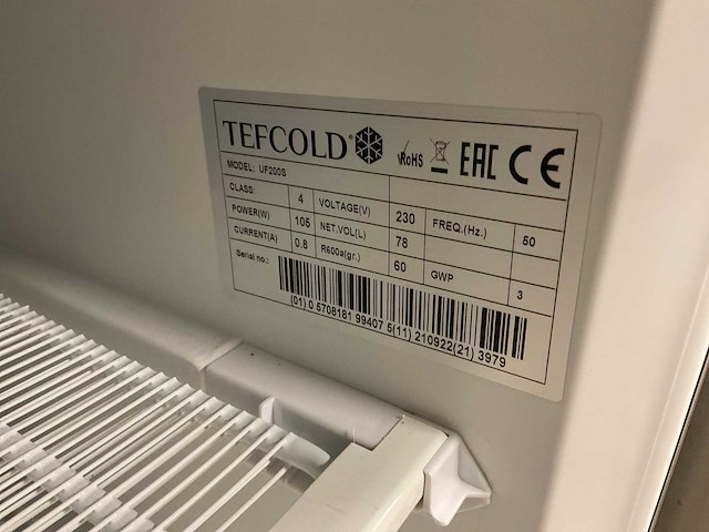 Tefcold uf200s vriezer - afbeelding 3 van  3