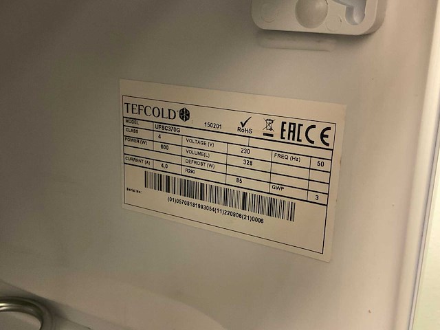 Tefcold ufsc370g glasdeur koelkast - afbeelding 4 van  4