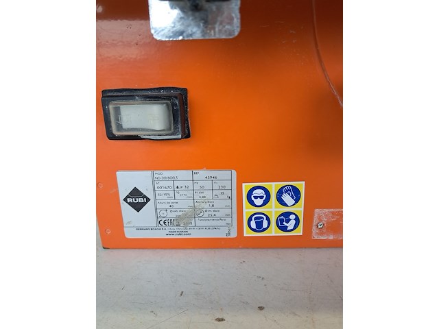 Tegelzaag - 400mm - 230v rubi, nd-200, bouwjaar 2017 - afbeelding 7 van  9