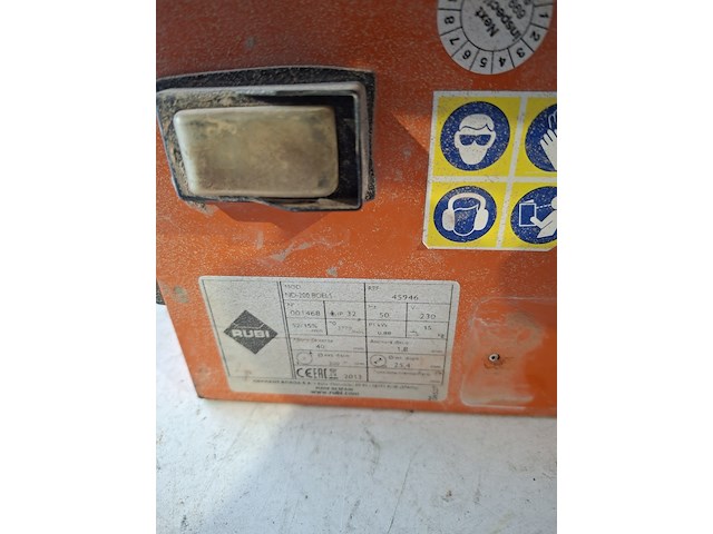 Tegelzaag 400mm 230v rubi, nd-200, bouwjaar 2016 - afbeelding 5 van  5