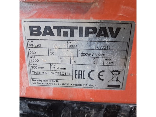 Tegelzaagmachine - 900mm - 230v, battipav, vip 290, 2019 - afbeelding 8 van  11
