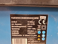 Tegelzaagmachine bitux, tc180a-2, bouwjaar 2021 - afbeelding 3 van  4