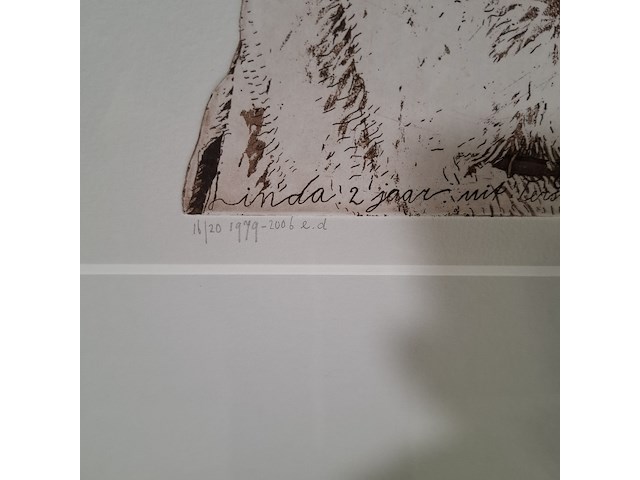 Tekening, anja van den berg, linda 2 ja uit terschelling 16/20 1979 - 2006 e.d. - afbeelding 7 van  7