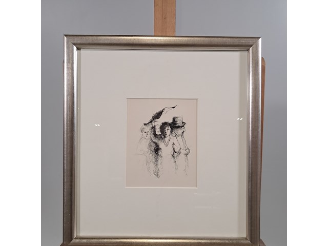 Tekening, han mes, afscheid - afbeelding 1 van  6