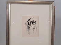 Tekening, han mes, afscheid - afbeelding 2 van  6