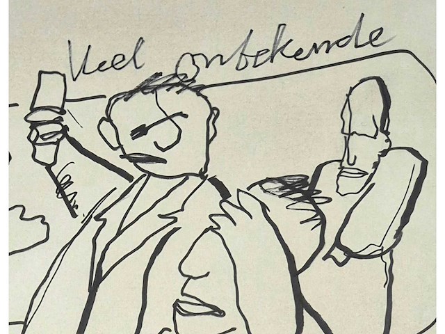 Tekening herman brood ‘wel onbekende’ - afbeelding 1 van  5