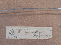 Tekening, h.g. wiersma, landschap, 1964 - afbeelding 6 van  6