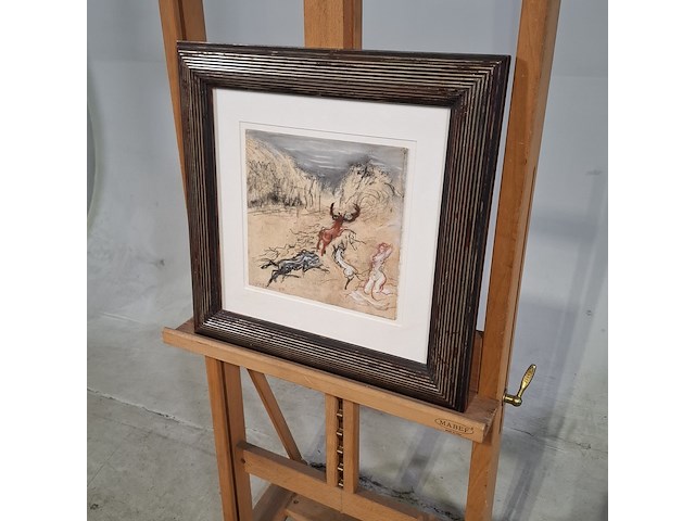 Tekening in lijst, gerbrand volger, diana, 1993 - afbeelding 3 van  7