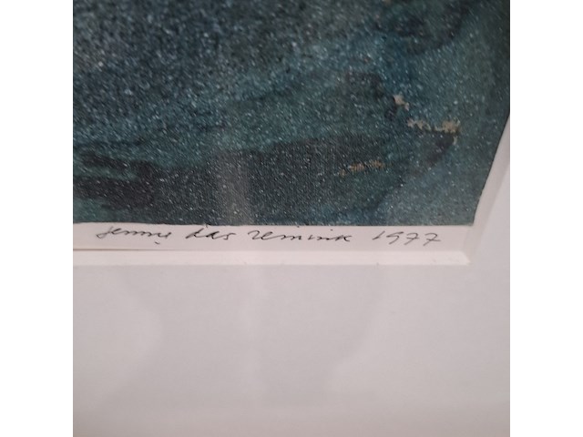 Tekening in lijst, jenny das, komeet, 1977 - afbeelding 5 van  8