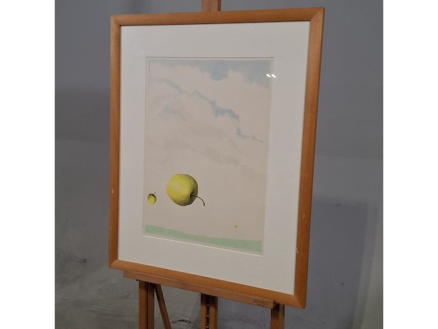 Tekening in lijst, w. c. zegwaard, appel - afbeelding 3 van  8