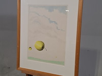 Tekening in lijst, w. c. zegwaard, appel - afbeelding 3 van  8