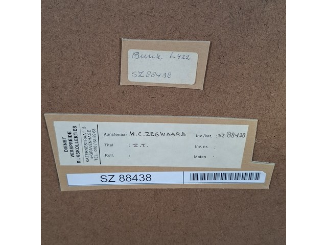 Tekening in lijst, w. c. zegwaard, appel - afbeelding 8 van  8