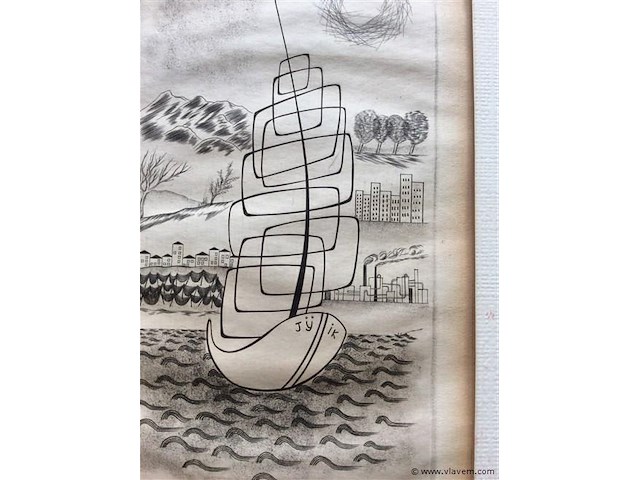 Tekening inkt a gastmans - afbeelding 2 van  3