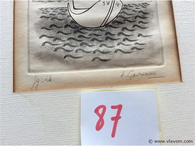 Tekening inkt a gastmans - afbeelding 3 van  3
