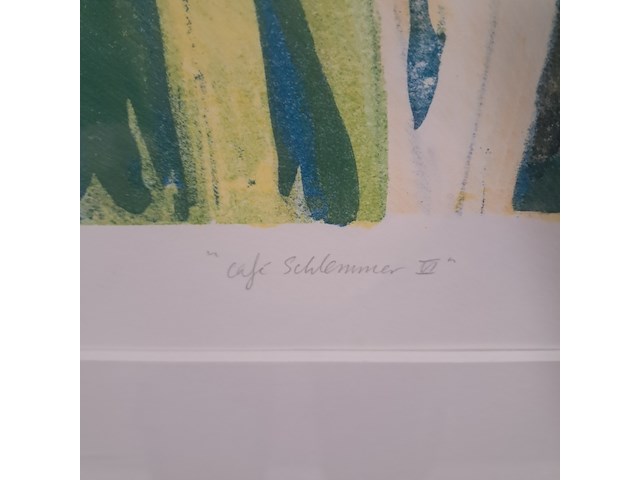 Tekening, j. van vreeswijk, cafe schlemmer iv, 1987 - afbeelding 5 van  8