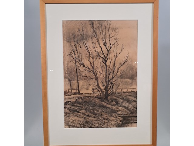 Tekening, johannes k. veerman, de boom, 1961 - afbeelding 2 van  9