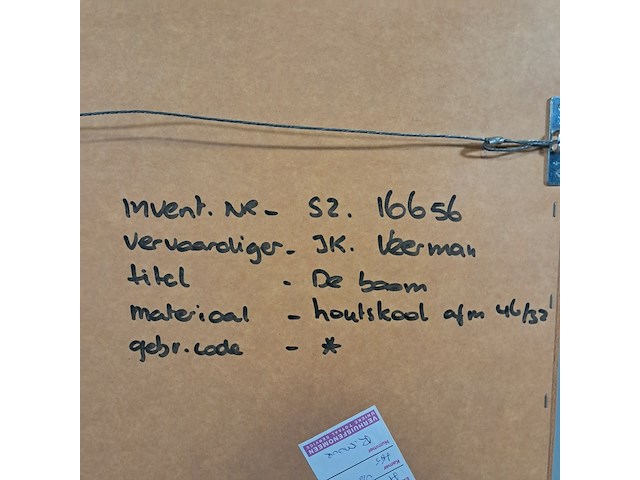 Tekening, johannes k. veerman, de boom, 1961 - afbeelding 8 van  9