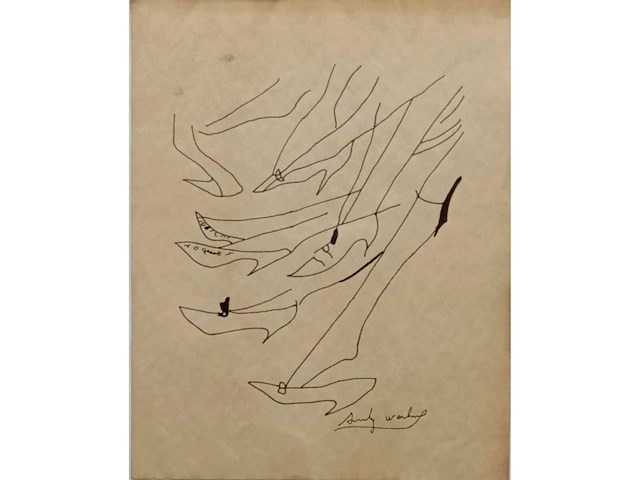 Tekening op papier andy warhol ‘zonder titel’ - afbeelding 1 van  4