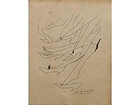 Tekening op papier andy warhol ‘zonder titel’ - afbeelding 1 van  4