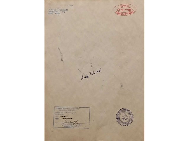 Tekening op papier andy warhol ‘zonder titel’ - afbeelding 3 van  4