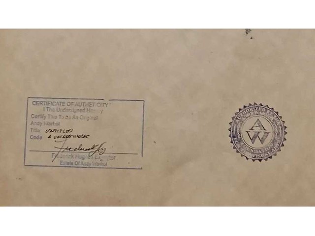 Tekening op papier andy warhol ‘zonder titel’ - afbeelding 4 van  4