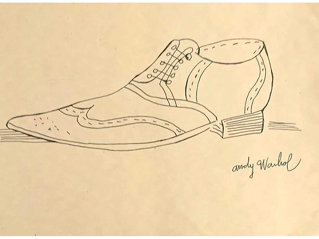 Tekening op papier andy warhol - afbeelding 1 van  3