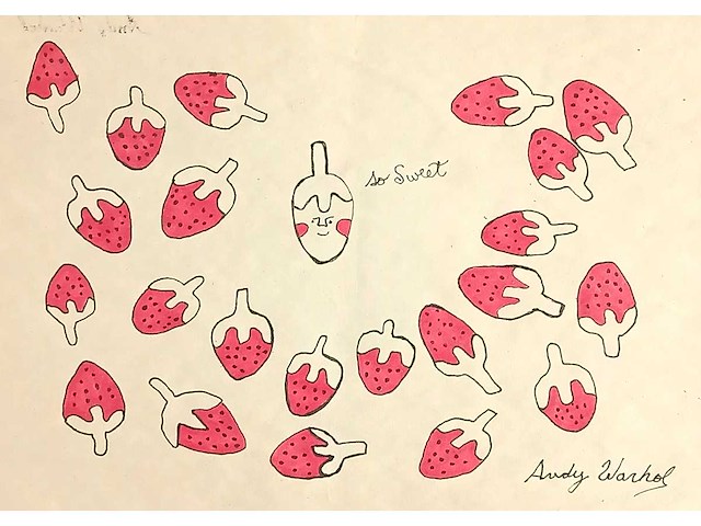 Tekening op papier andy warhol - afbeelding 1 van  5