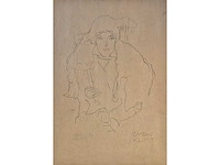 Tekening op papier gustav klimt