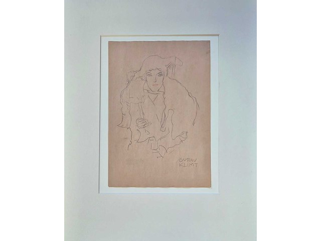 Tekening op papier gustav klimt - afbeelding 2 van  4