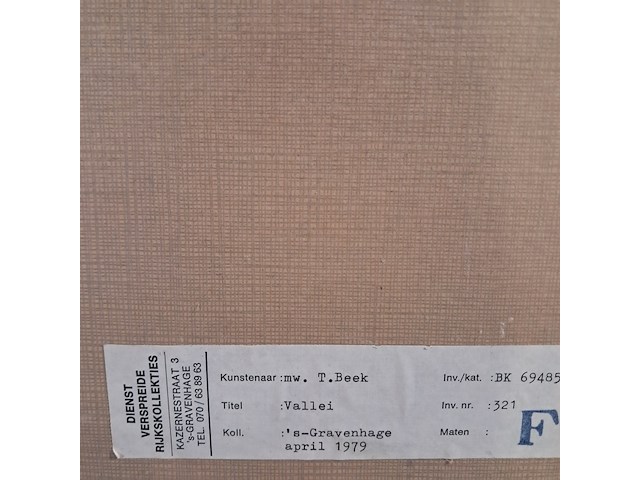 Tekening, t. beek, vallei, 1979 - afbeelding 7 van  8