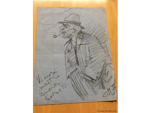 Tekening van j ensor door c melikoff - afbeelding 1 van  2