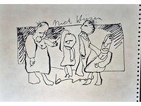 Tekening z/w herman brood ‘niet wijzen’ - afbeelding 2 van  4