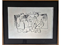 Tekening z/w herman brood ‘niet wijzen’ - afbeelding 3 van  4
