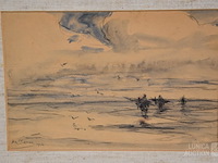 Tekening/aquarel ar. jamar (1870-1946) - afbeelding 2 van  5