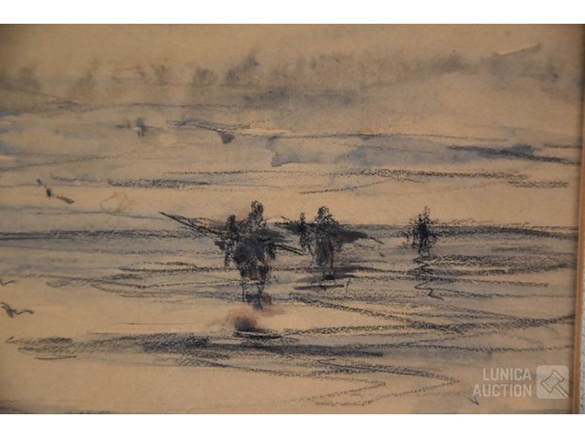 Tekening/aquarel ar. jamar (1870-1946) - afbeelding 4 van  5