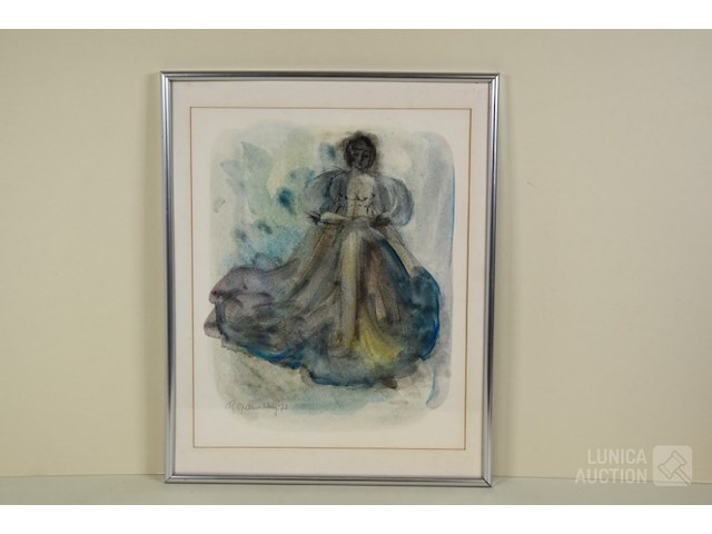 Tekening/aquarel - afbeelding 1 van  3