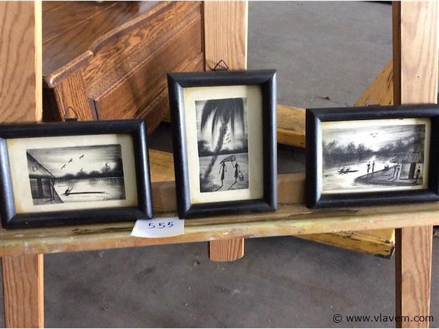 Tekeningen afrikaans 3stuks - afbeelding 1 van  3