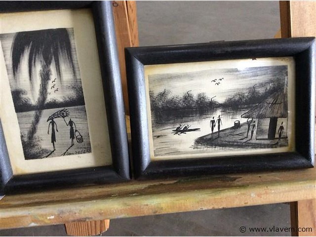 Tekeningen afrikaans 3stuks - afbeelding 3 van  3