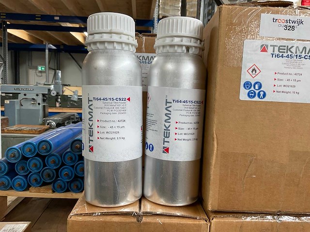 Tekmat ti64-45/15-cs22 fles voor sferisch titaniumpoeder (40x) - afbeelding 2 van  2