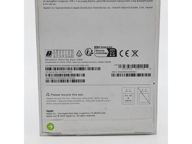 Telefoon, apple, iphone 16e a3409 128gb black - afbeelding 5 van  10