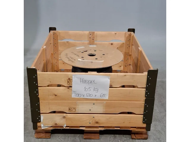 Telefoonkabel op houten haspel - afbeelding 1 van  6